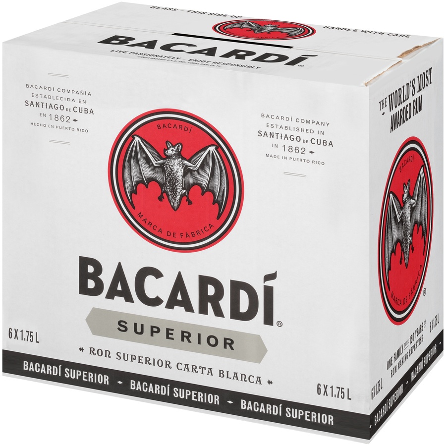slide 3 of 6, Bacardi Superior Original Premium Rum, 1.75 liter