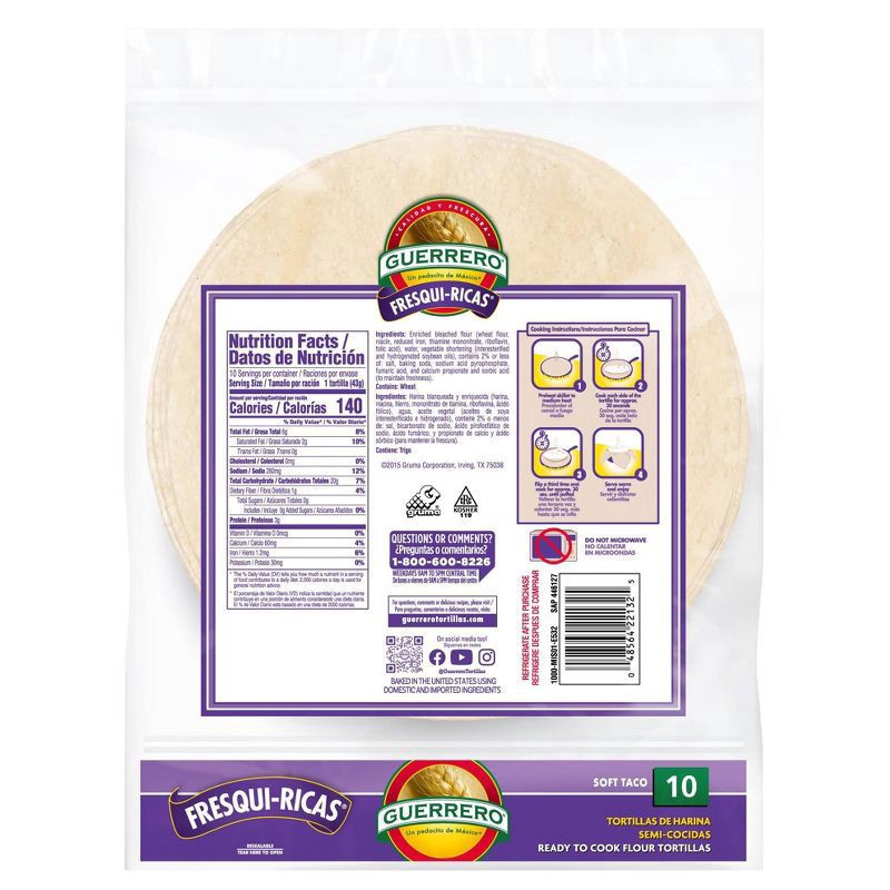 slide 2 of 3, Martha White Guerrero Fresqui-Ricas Flour Tortillas - 15oz/10ct, 10 ct; 15 oz