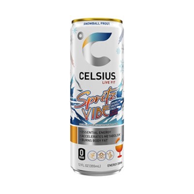 slide 1 of 1, CELSIUS Sparkling Spritz Vibe, Functional Energy Drink 12 Fl Oz Single Can, 12 oz