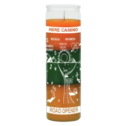 St. Jude Road Opener Candle - Orange/Green