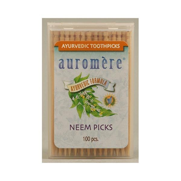 slide 1 of 1, Auromere Ayurvedic Neem Picks, 100 ct