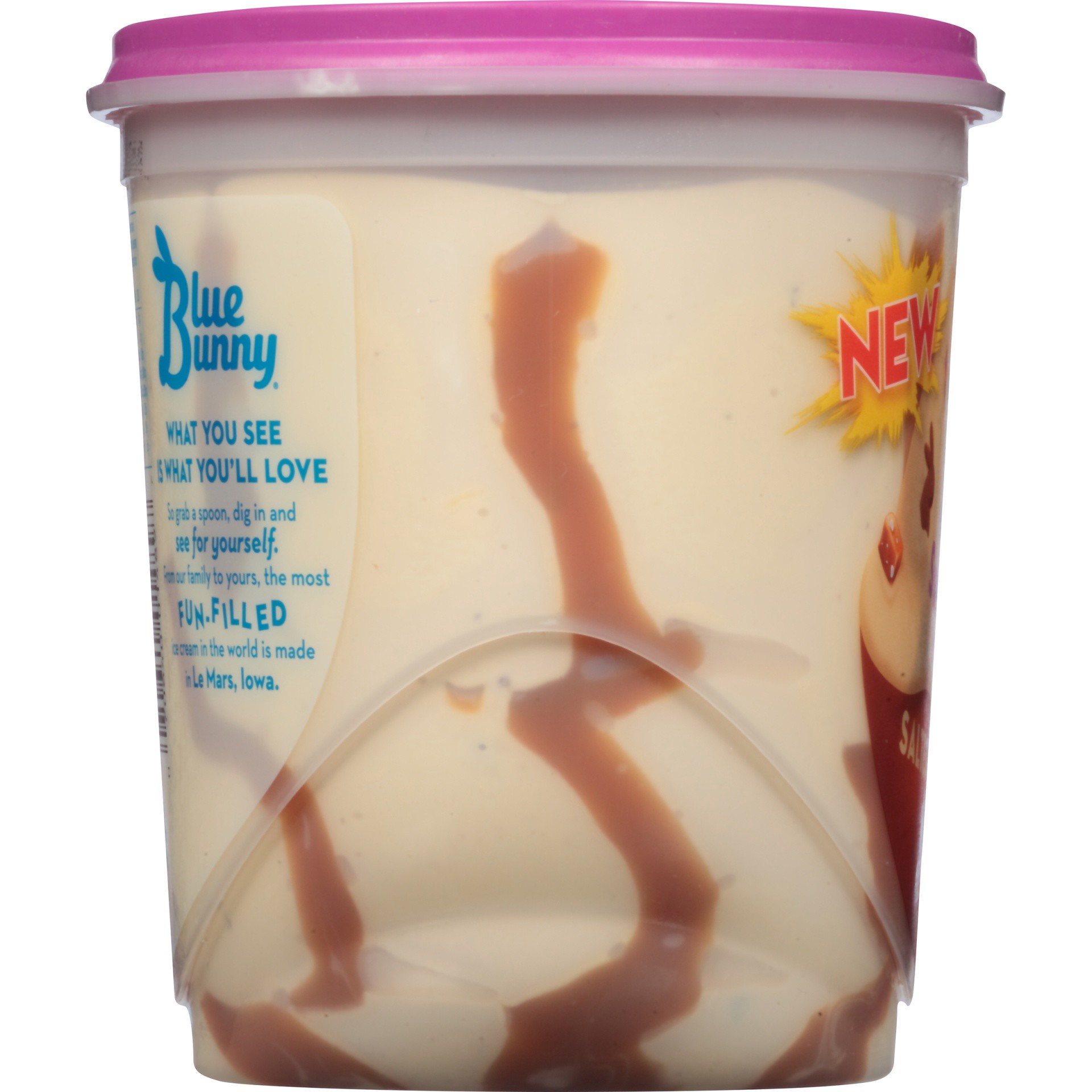 slide 3 of 9, Blue Bunny Salted Caramel Ice Cream Sweet Freedom, 46 fl oz