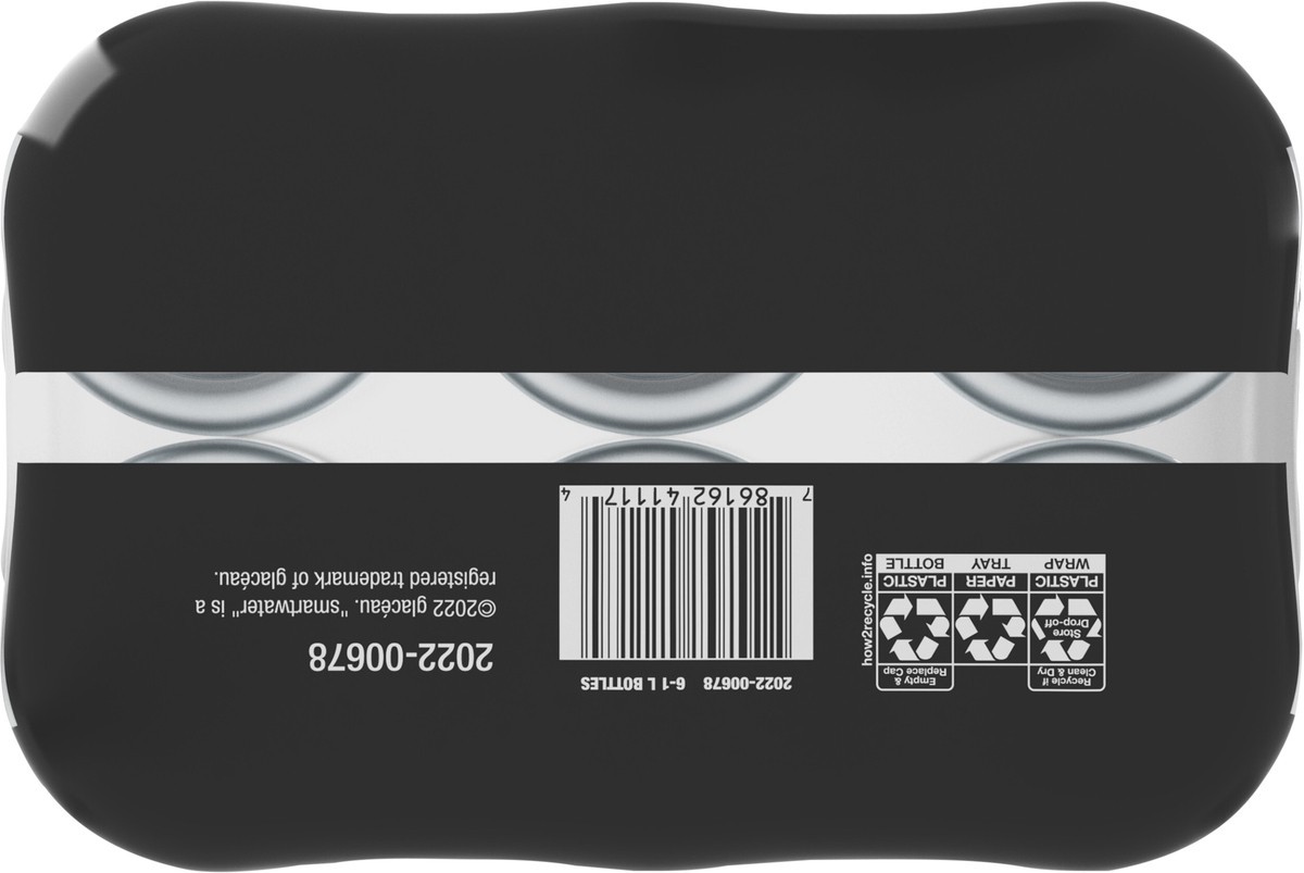 slide 9 of 9, smartwater Glaceau Smartwater Alkaline With Antioxidant Bottles- 6 ct, 6 ct; 1 liter