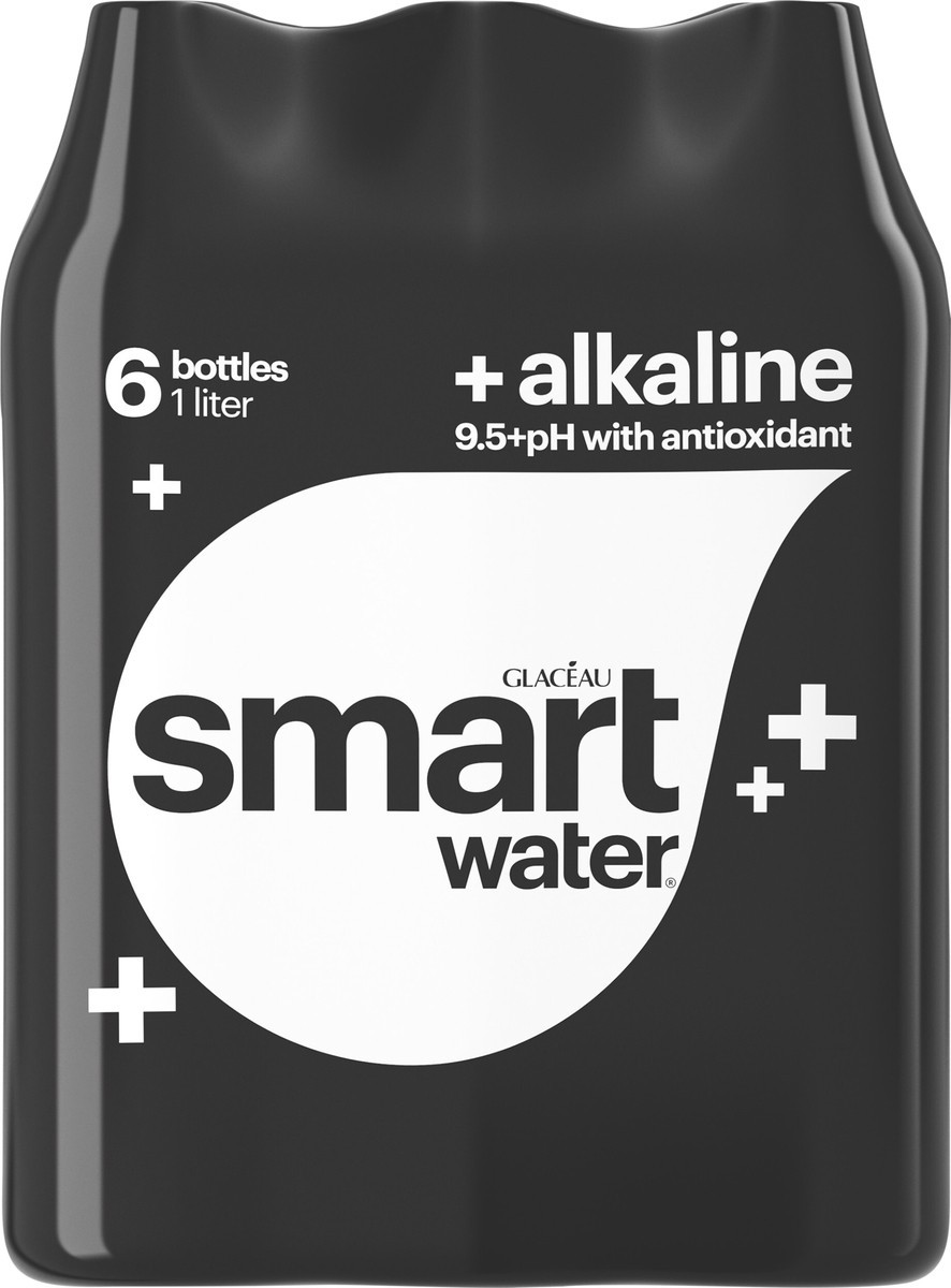 slide 4 of 9, smartwater Glaceau Smartwater Alkaline With Antioxidant Bottles- 6 ct, 6 ct; 1 liter