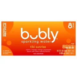 Bubly Sparkling Water Tiki Sunrise 12 fl oz x 8 Count