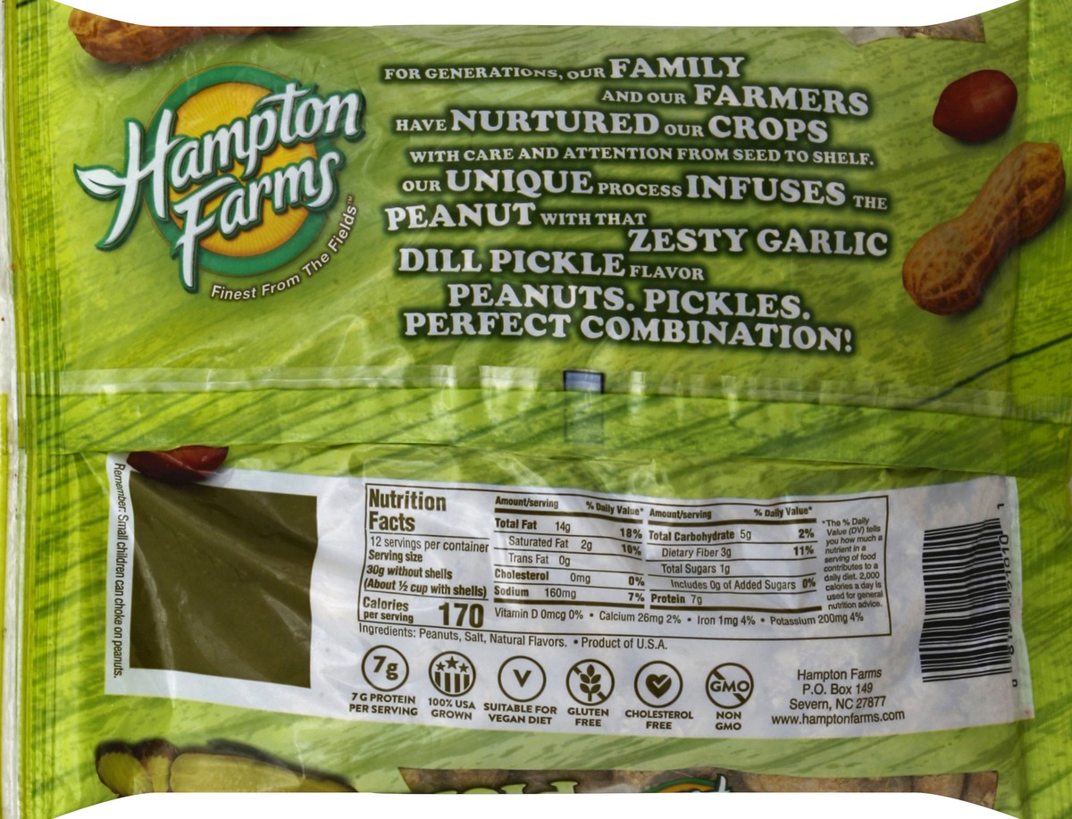 slide 6 of 6, Hampton Farms Dill Pickle Flavored Peanuts, 20 oz