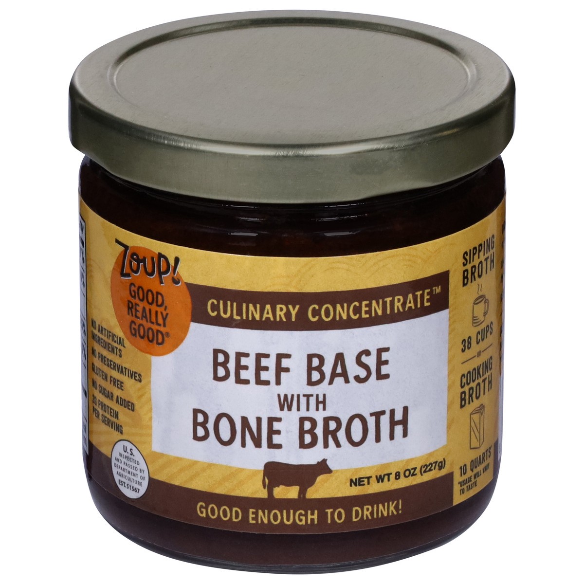 slide 1 of 4, Zoup! Zoup Beef Base With Bone Broth, 8 oz