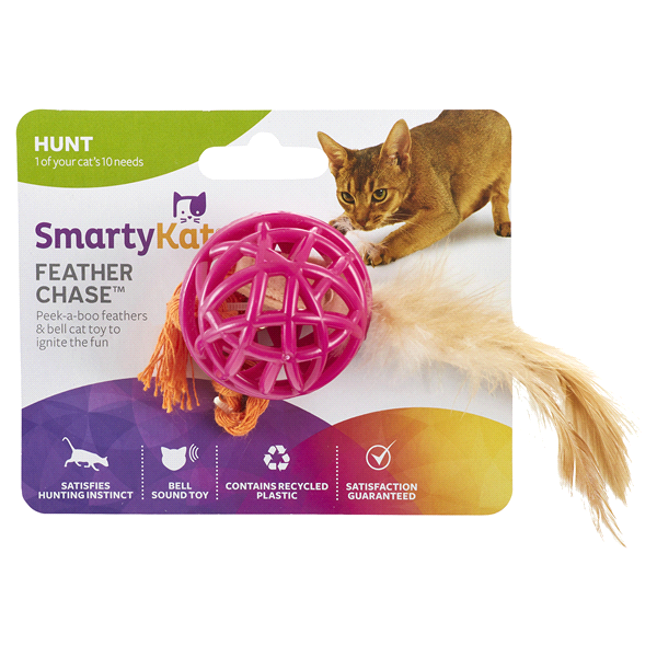 slide 1 of 1, SmartyKat Feather Chase Pet Toy, 1 ct