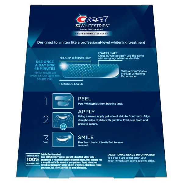 Crest 3D White Whitestrips Professional Effects - Teeth Whitening Kit