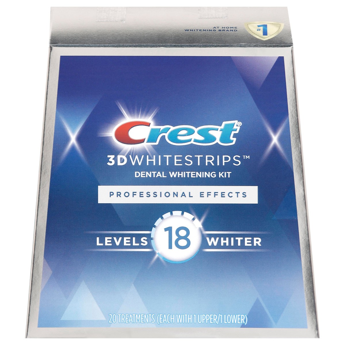 slide 1 of 1, Crest 3D Whitestrips Professional Effects Dental Whitening Kit 1 ea, 20 ct