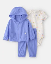 Carter's Baby 3-Piece Beach Hoodie Layering Set - Blue - 18M