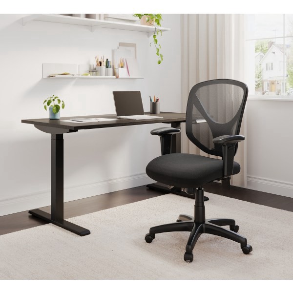 slide 7 of 10, Realspace Mftc 200 Ergonomic Mesh Mid-Back Task Chair, Black, 1 ct