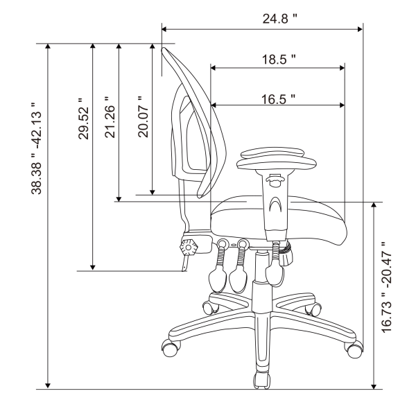 slide 4 of 10, Realspace Mftc 200 Ergonomic Mesh Mid-Back Task Chair, Black, 1 ct
