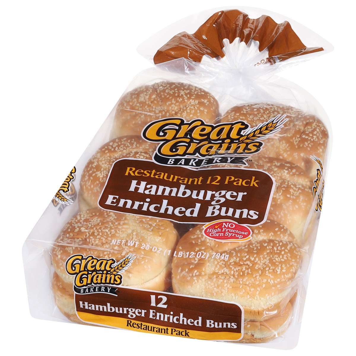 slide 12 of 14, Great Grains Buns Hamburger Sesame 12 Count, 28 oz
