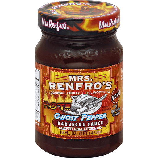 slide 2 of 3, Mrs. Renfro's Ghost Pepper Barbecue Sauce, 16 oz