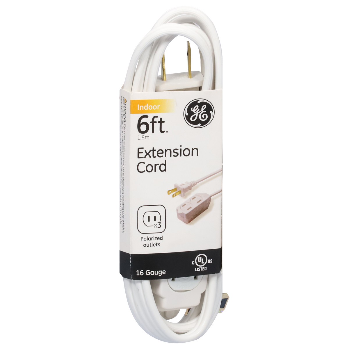 slide 4 of 9, GE Extension Cord 6' Indoor, 1 ct