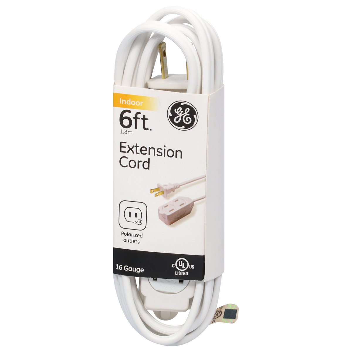 slide 3 of 9, GE Extension Cord 6' Indoor, 1 ct