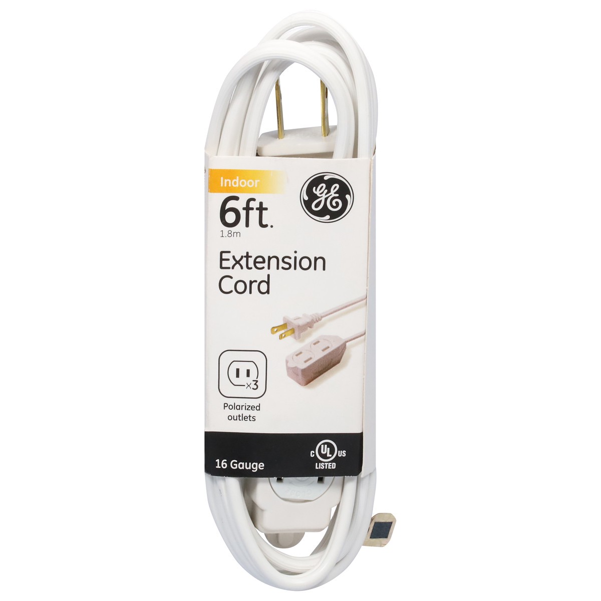 slide 1 of 9, GE Extension Cord 6' Indoor, 1 ct