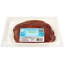 Know & Love Thin Sliced Beef Liver 16oz