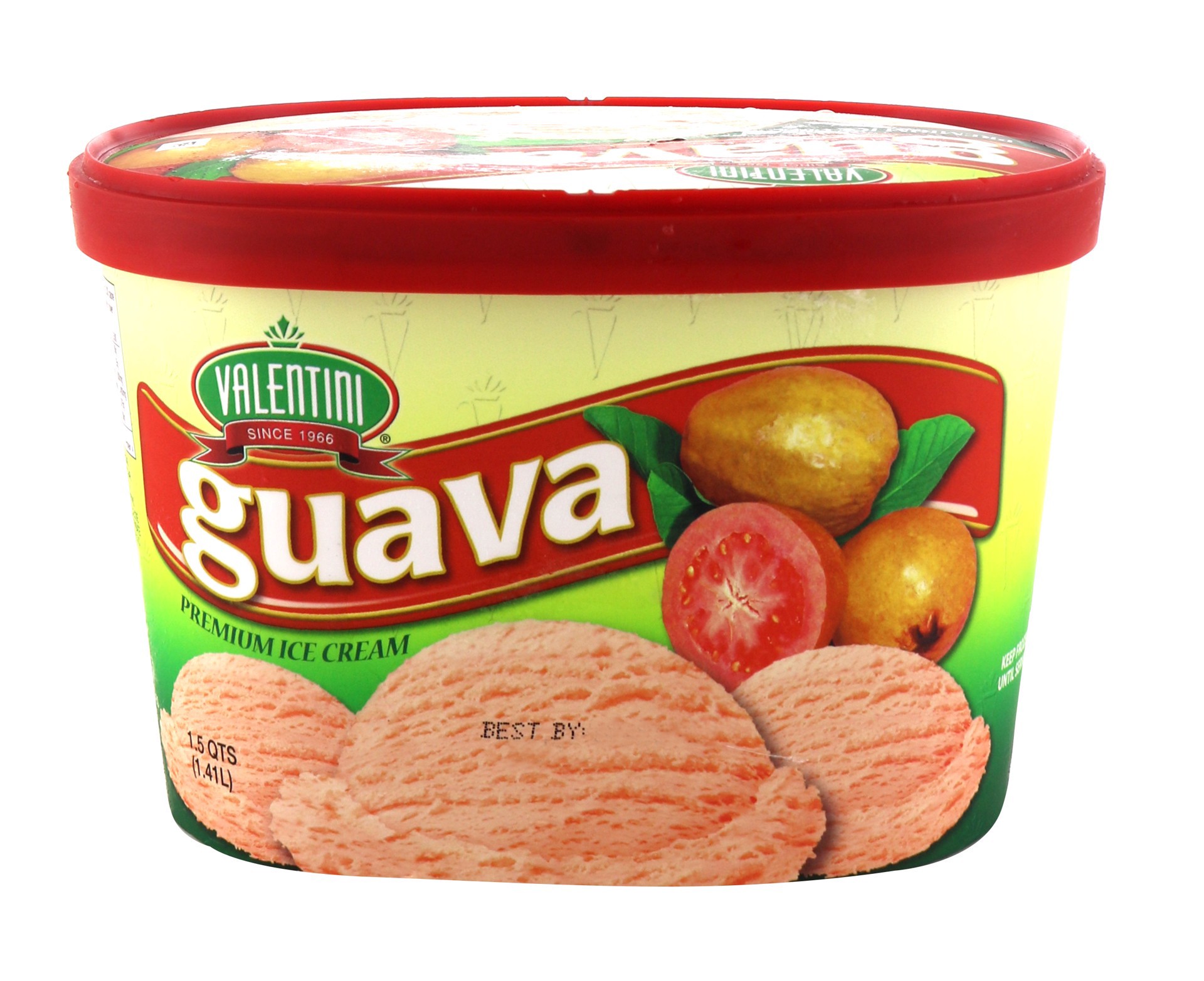 slide 1 of 1, Valentini Guava Ice Cream, 48 oz