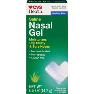 slide 1 of 1, CVS Health Saline Nasal Gel With Soothing Aloe, 0.5 oz; 14.1 gram
