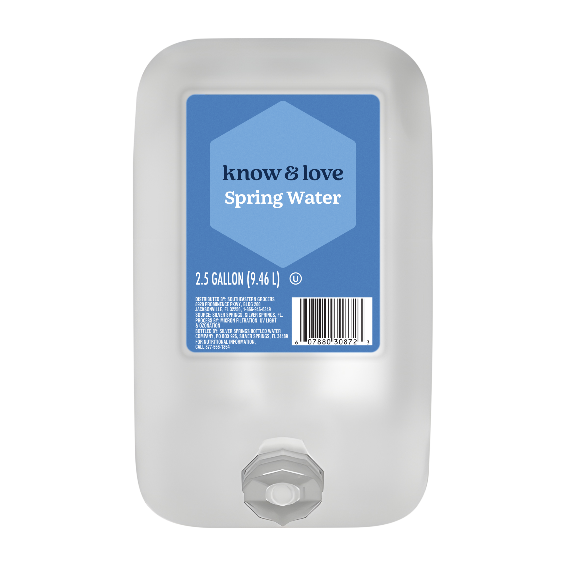 slide 1 of 1, Know & Love Spring Water 2.5 Gallon, 320 oz