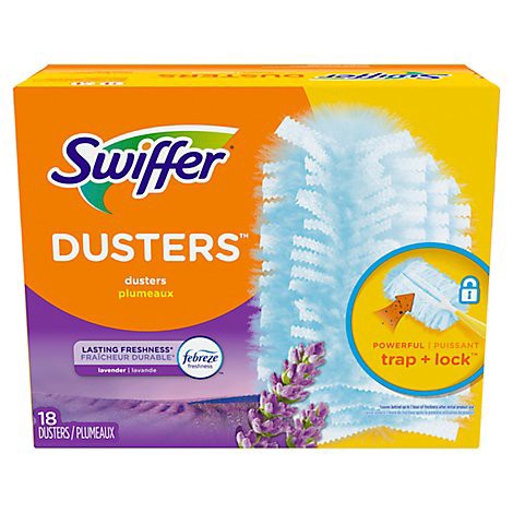 slide 1 of 1, Swiffer Dusters Lavender 180 Duster Refills - 18 Count, 18 ct
