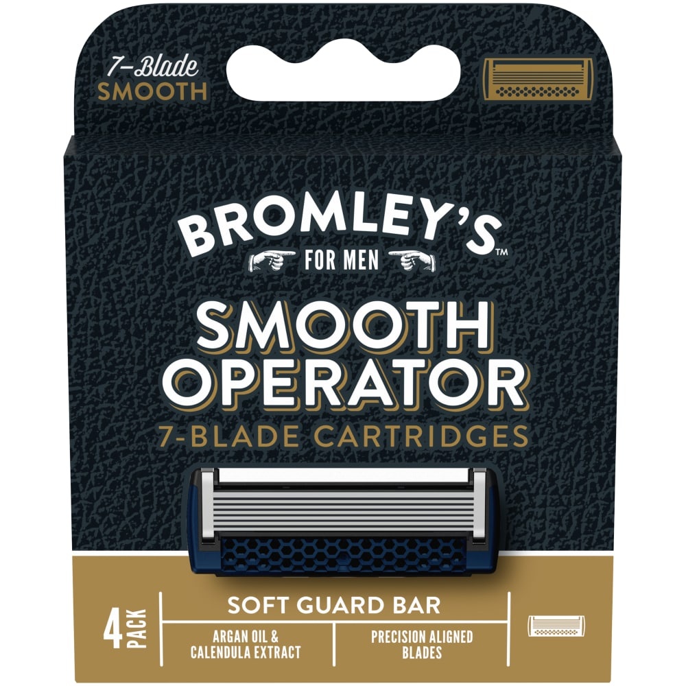 slide 1 of 1, Bromleys For Men Smooth Operate 7-Blade Cartridges 4 Count, 1 ct