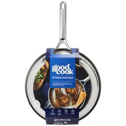 Good Cook Stainless Steel Frypan 12 Inch