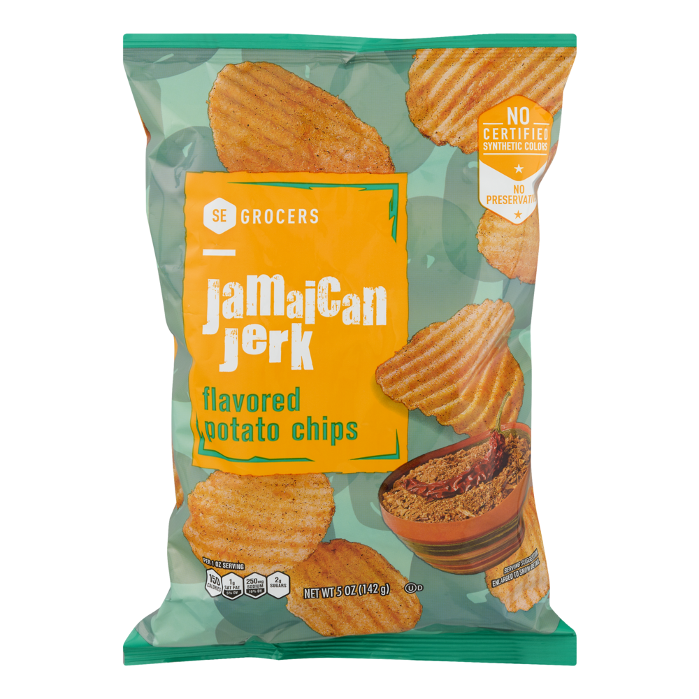 slide 1 of 1, SE Grocers Potato Chips Jamaican Jerk - 5 oz, 5 oz