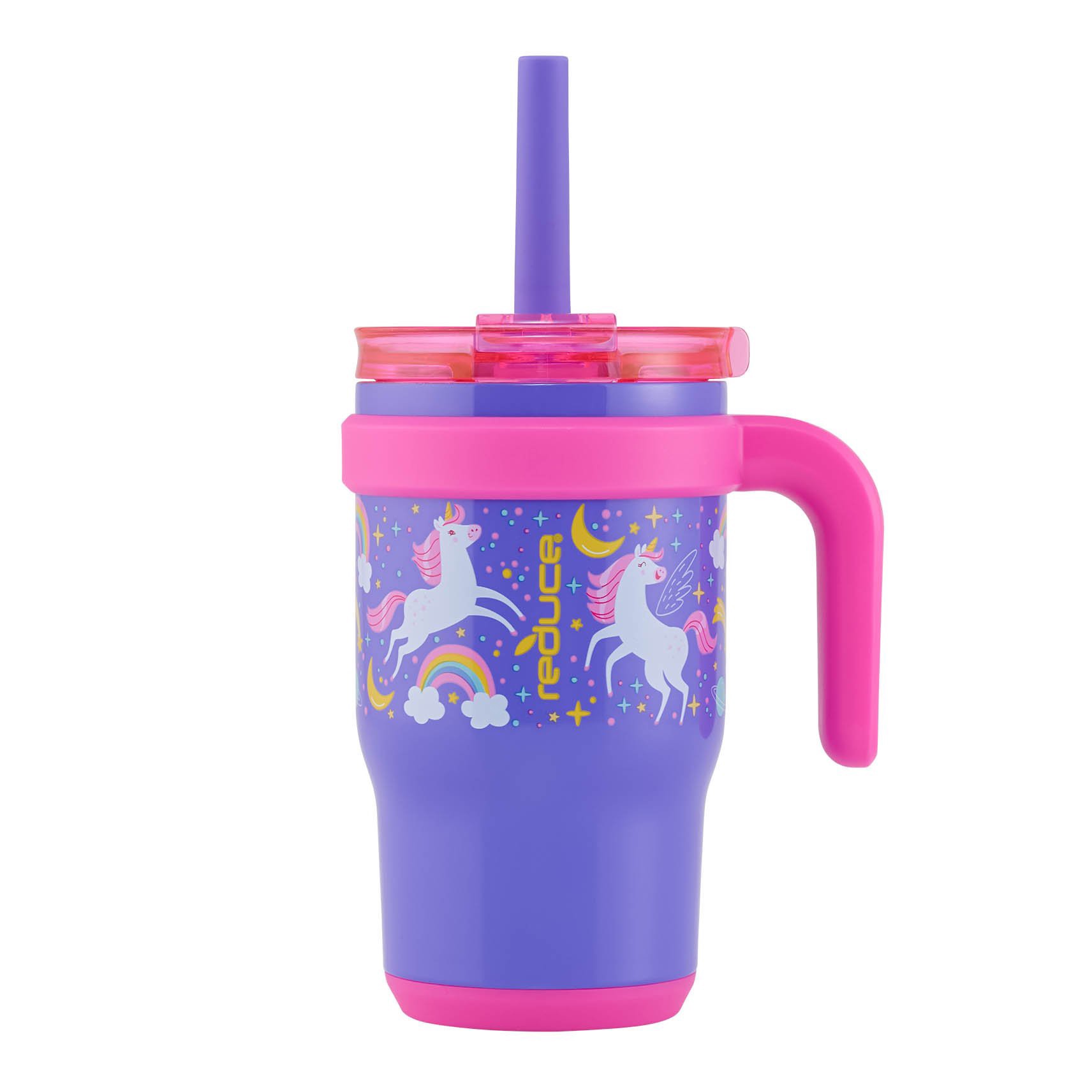 slide 1 of 2, Reduce Kids Coldee Mug Tumbler - Unicorns, 14 oz