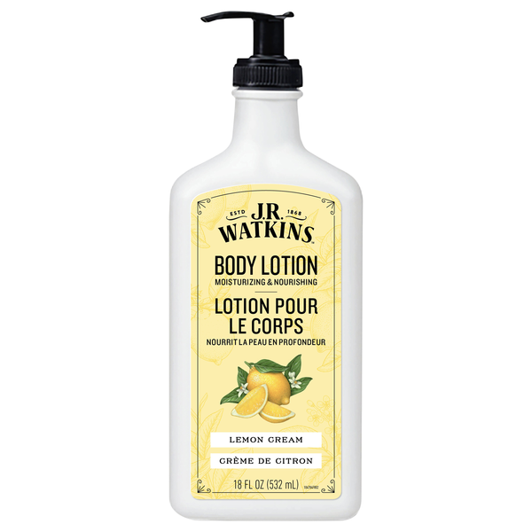 slide 1 of 1, J.R. Watkins Lemon Cream Scent Moisturzing & Nourishing Body Lotion, 18 oz