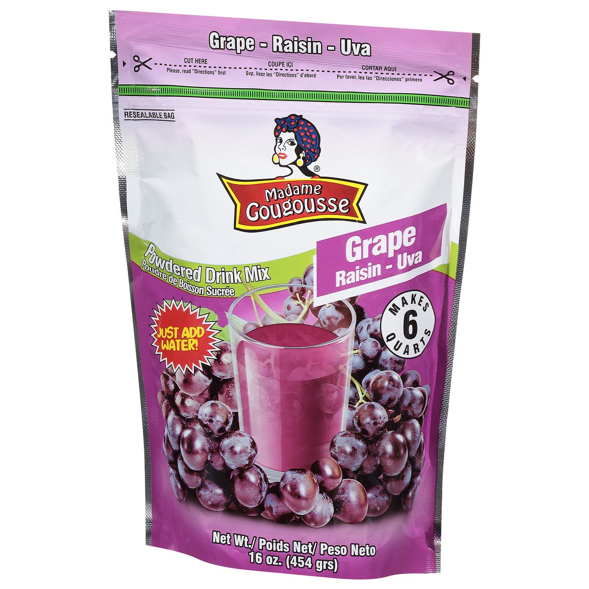 slide 2 of 14, Madame Gougousse Grape Raisin Uva Drink Mix - 16 oz, 16 oz