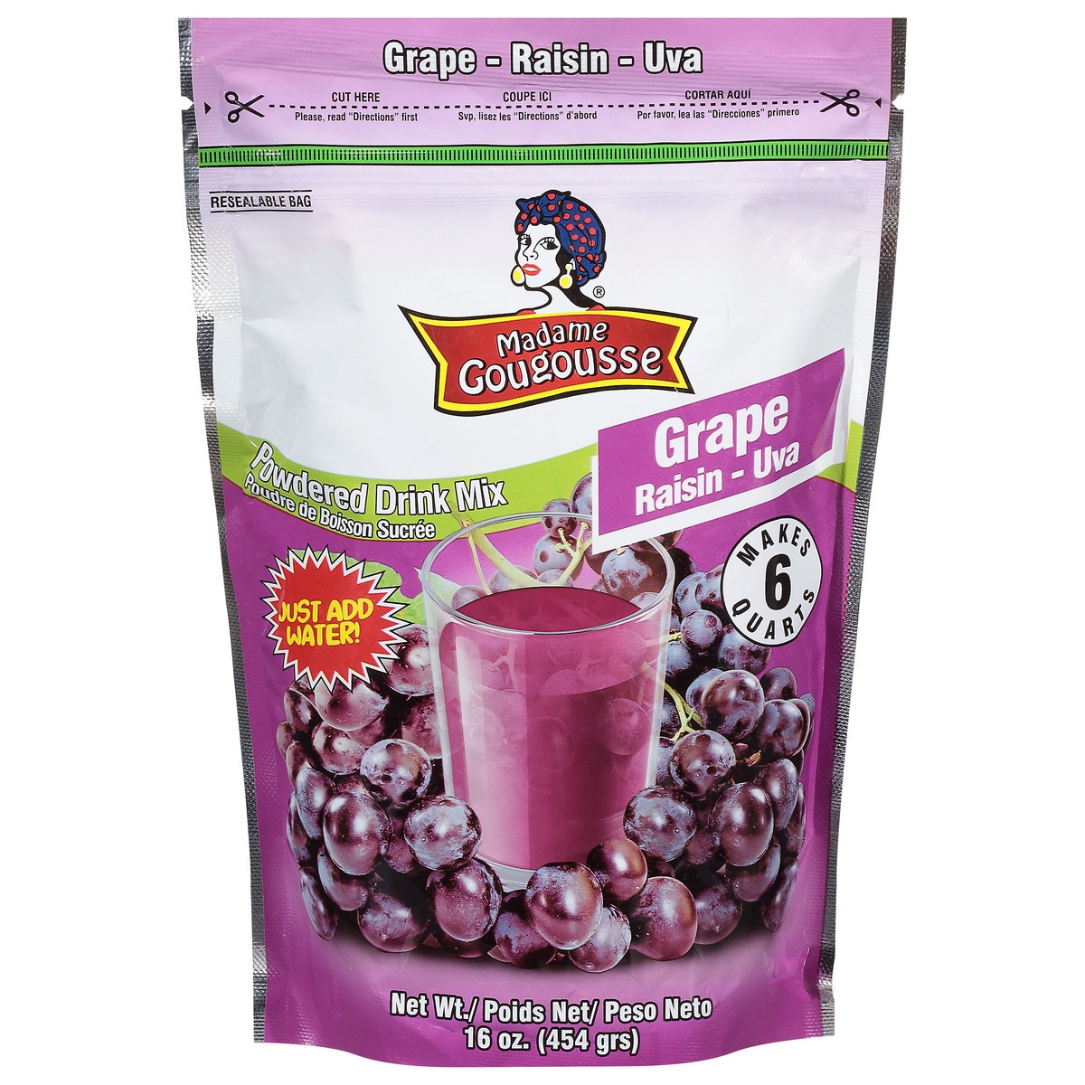 slide 4 of 14, Madame Gougousse Grape Raisin Uva Drink Mix - 16 oz, 16 oz