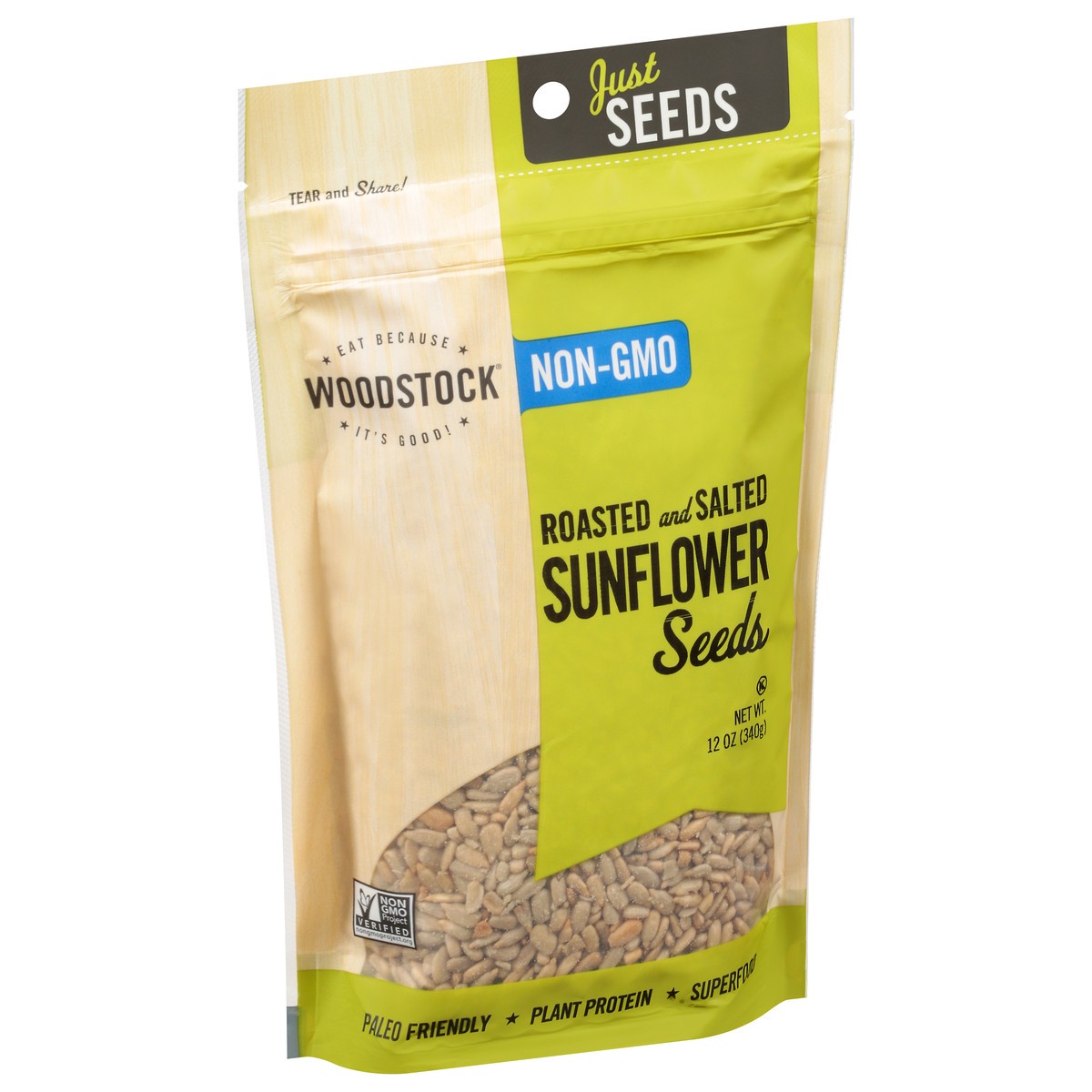 slide 12 of 14, Woodstock Roasted and Salted Sunflower Seeds 12 oz, 12 oz