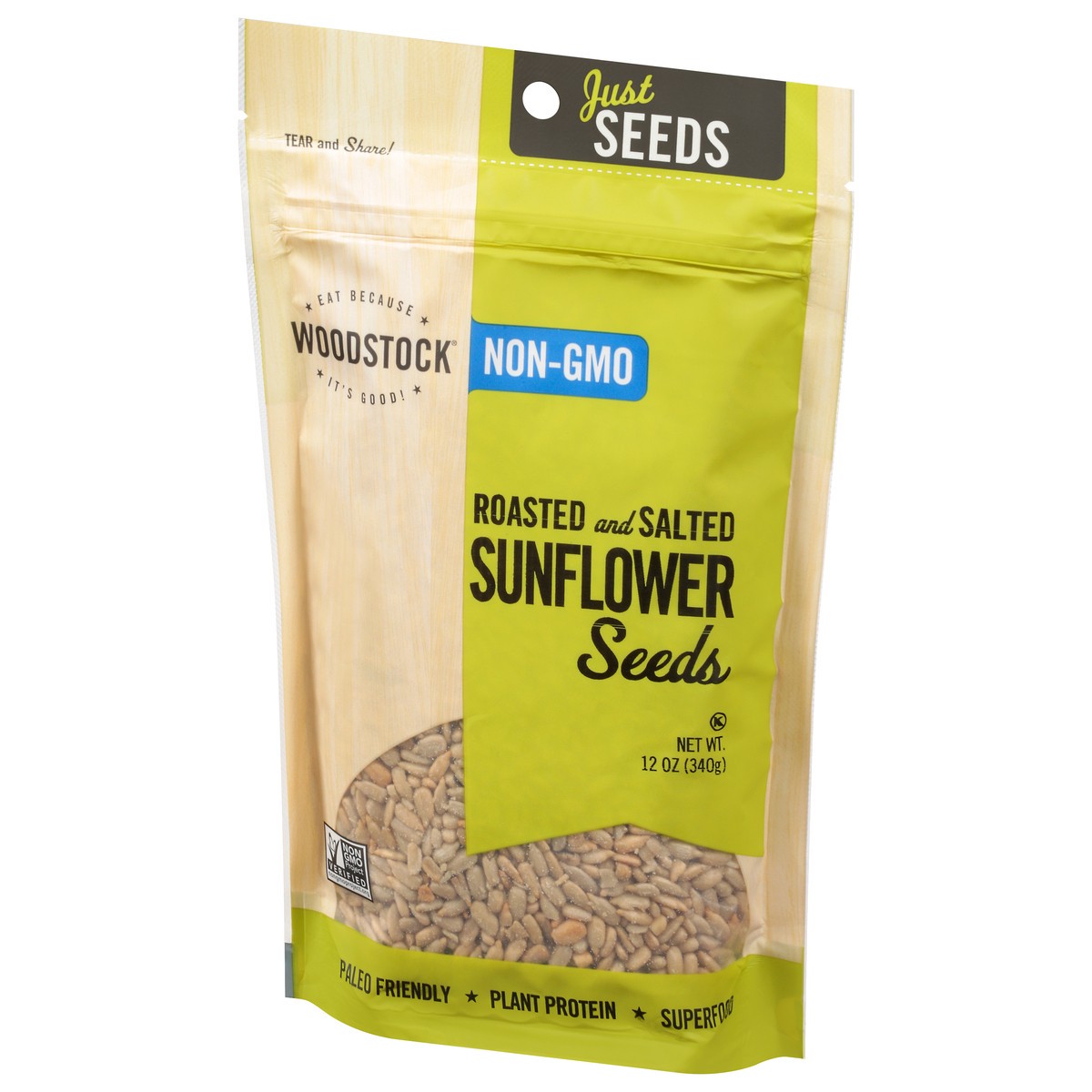 slide 3 of 14, Woodstock Roasted and Salted Sunflower Seeds 12 oz, 12 oz
