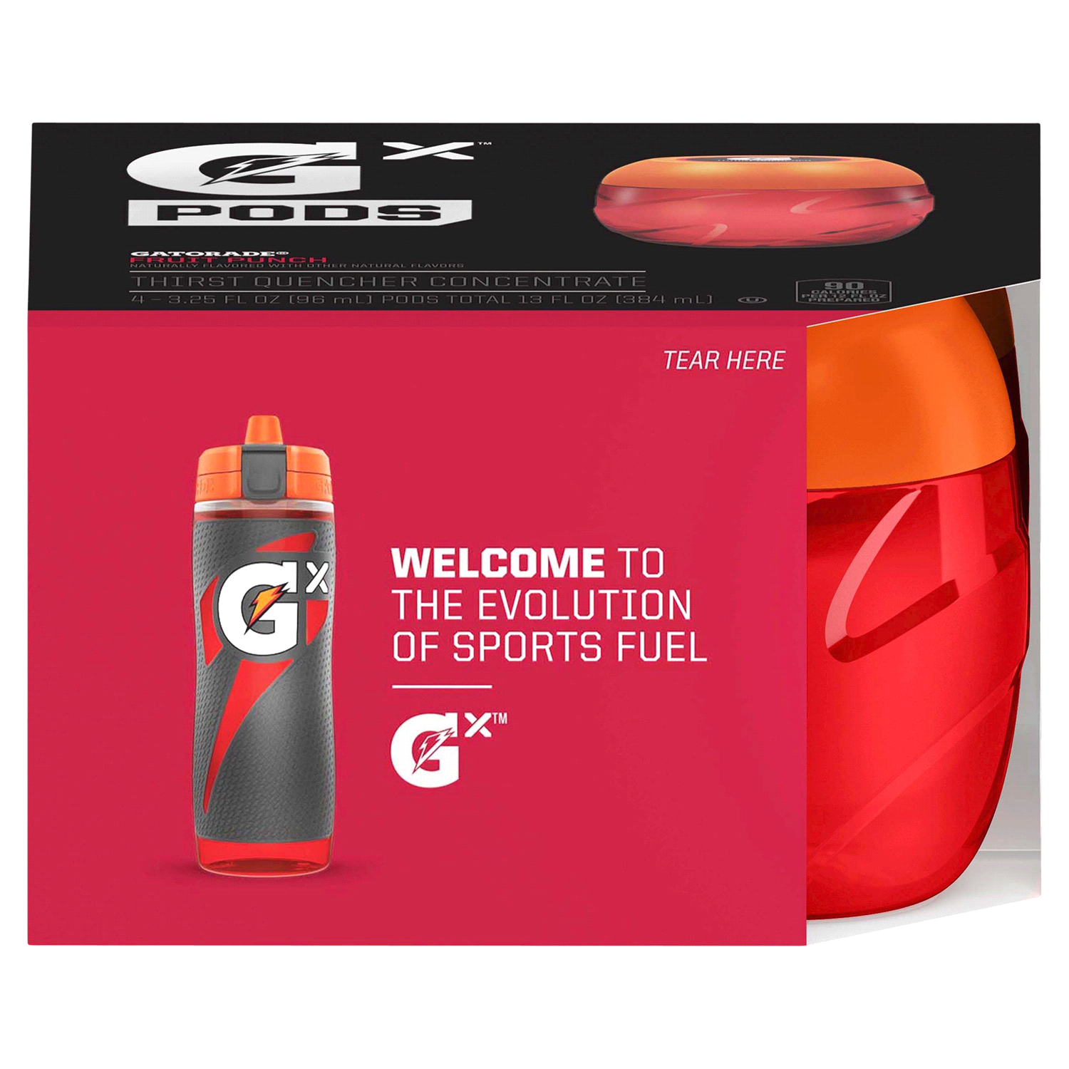 slide 4 of 4, Gatorade Thirst Quencher Concentrate, Fruit Punch, Pods, 4 ct; 3.25 oz
