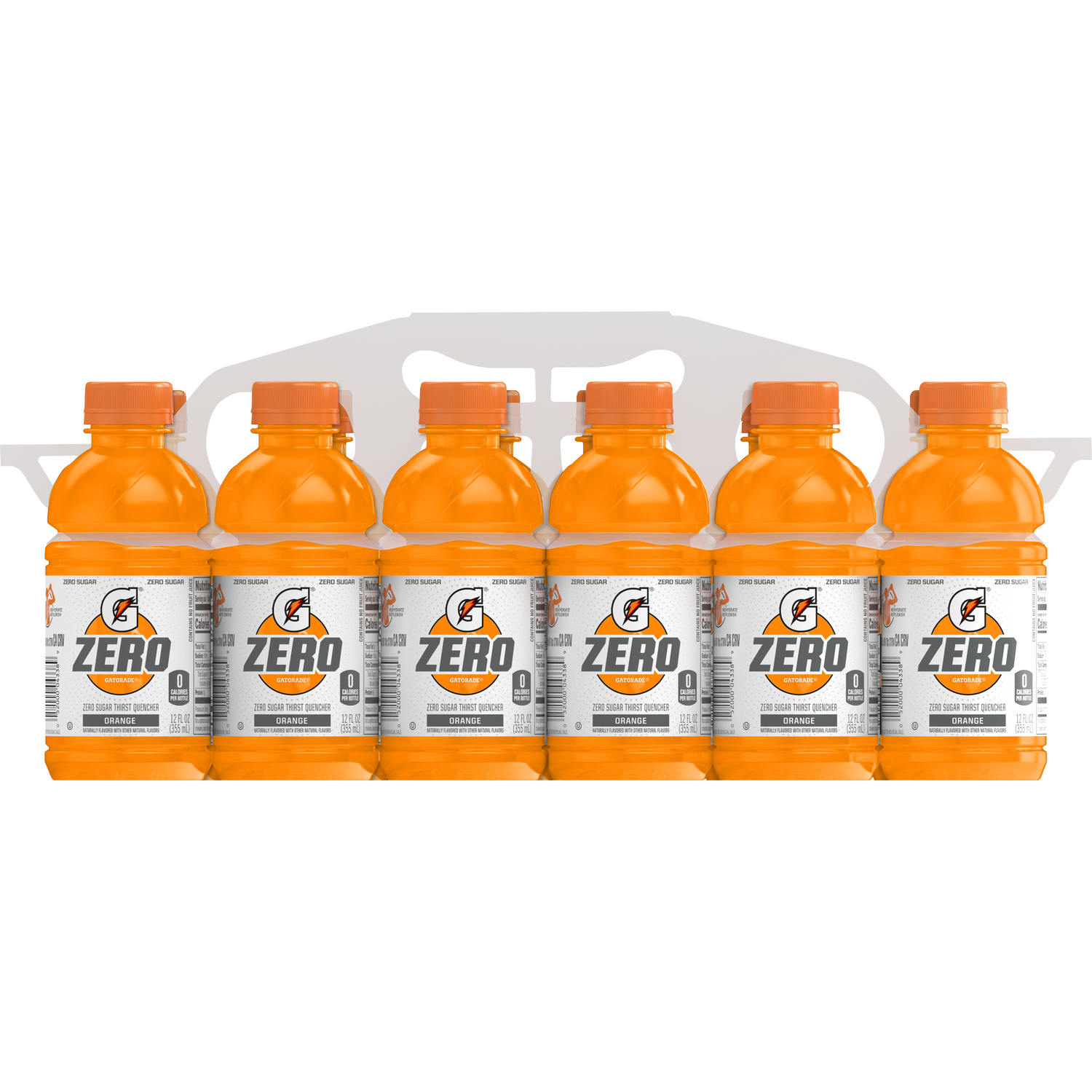 slide 1 of 1, Gatorade Zero Zero Sugar Thirst Quencher Orange 12 Fl Oz, 12 Count, 12 ct; 12 oz