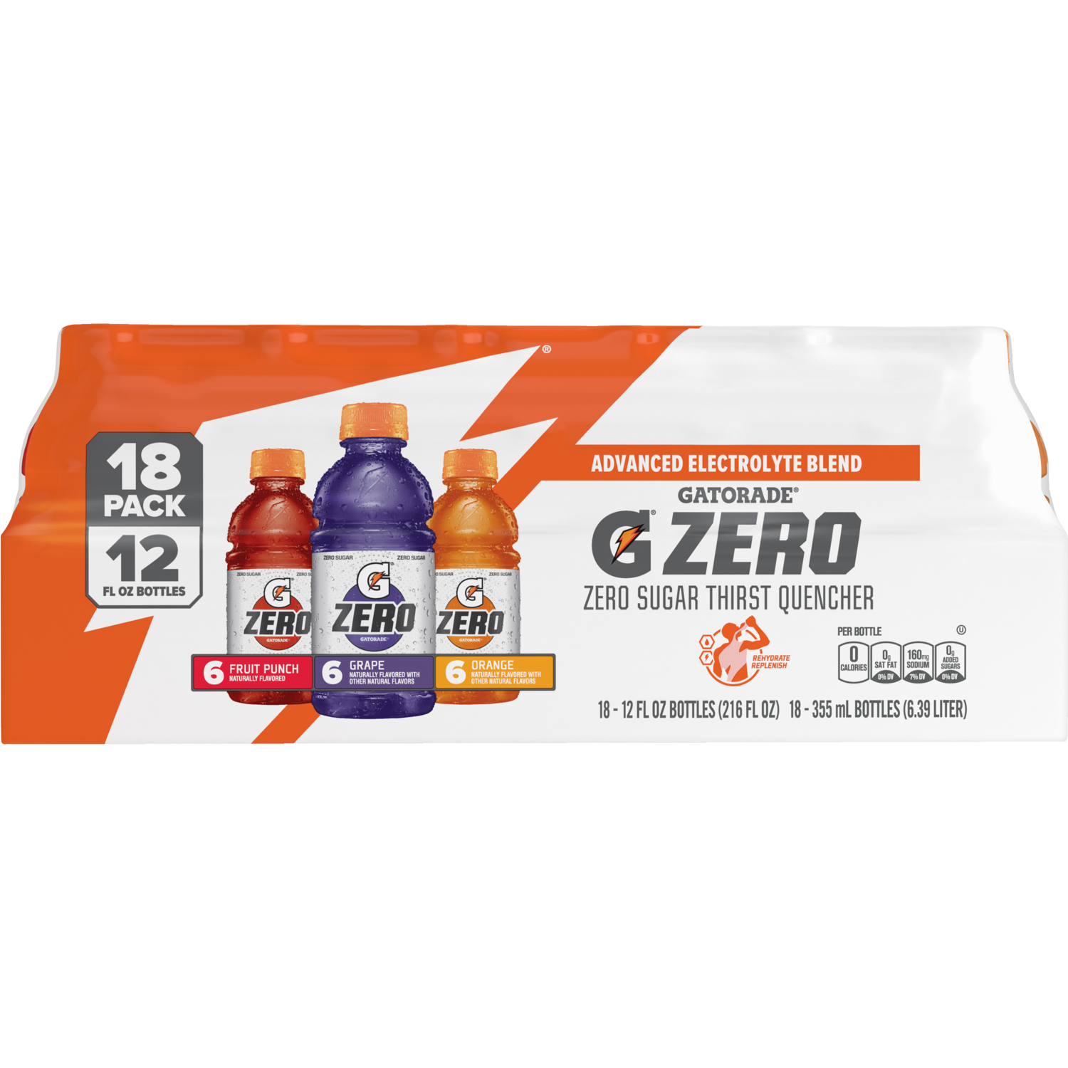 slide 1 of 1, Gatorade Zero Sugar Thirst Quencher Sports Drink Variety Pack - 18 ct; 12 fl oz, 18 ct; 12 fl oz