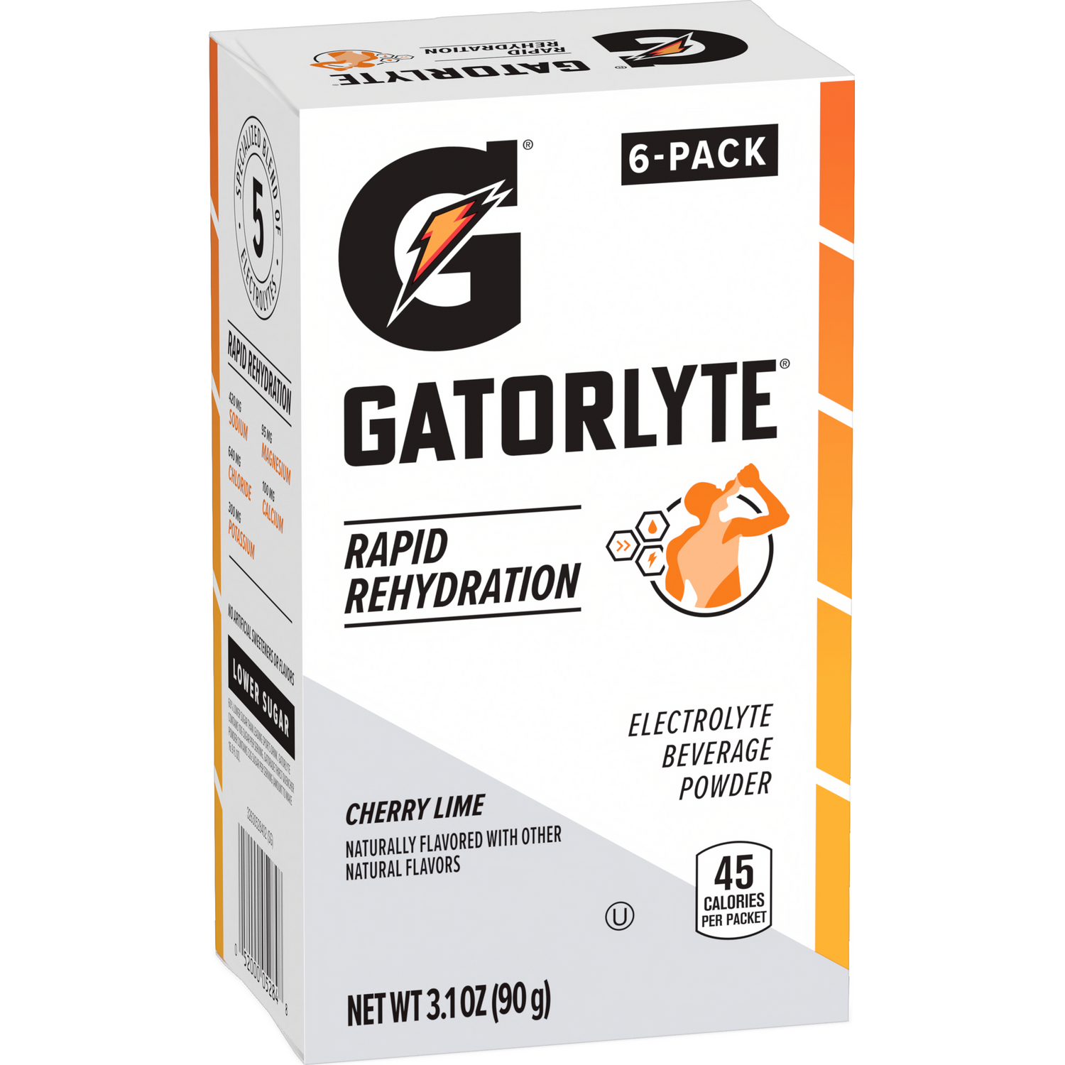 slide 3 of 3, Gatorade Electrolyte Beverage Powder, Cherry Lime, Rapid Rehydration, 6 Pack, 6 ct; 3.17 oz