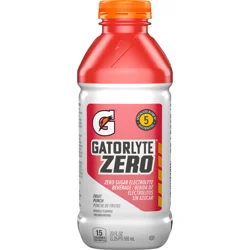 Gatorlyte Zero Sugar Electrolyte Beverage Fruit Punch 20 Fl Oz