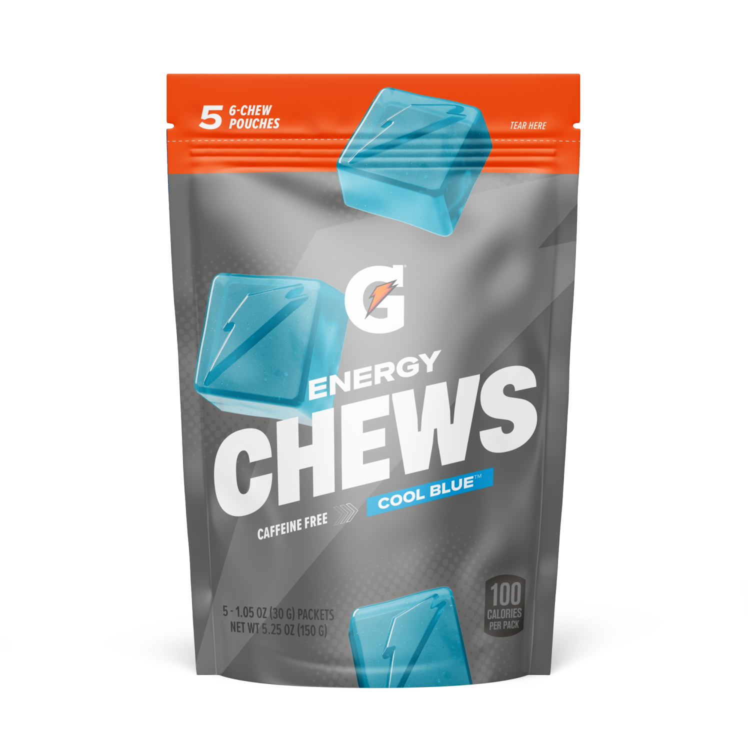 slide 1 of 2, Gatorade Energy Chews Cool Blue 5.28 Oz, 5 ct
