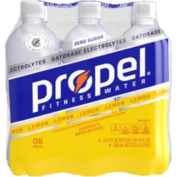 Propel Electrolyte Water Beverage, Zero Sugar, Lemon- 6 ct