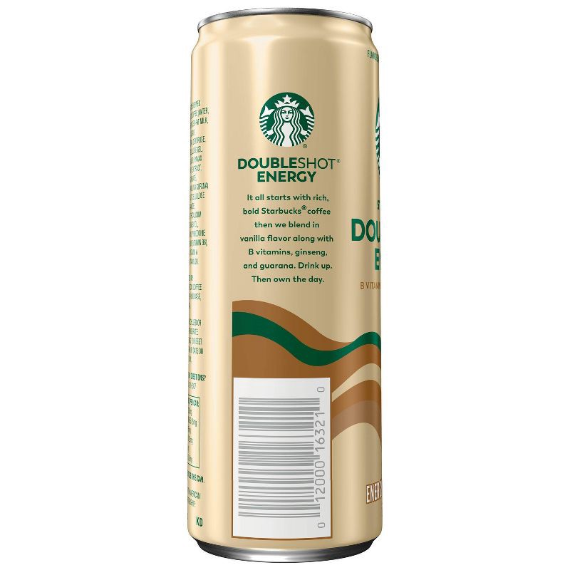 slide 4 of 8, Starbucks RTD Starbucks Doubleshot Energy Vanilla - 4pk/11 fl oz Cans, 4 ct; 11 fl oz