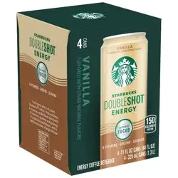 Starbucks RTD Starbucks Doubleshot Energy Vanilla - 4pk/11 fl oz Cans