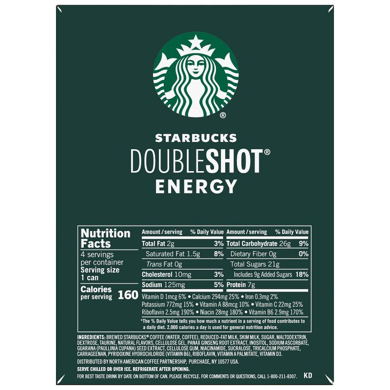 slide 4 of 5, Starbucks RTD Starbucks Doubleshot Energy Mocha - 4pk/11 fl oz Cans, 4 ct; 11 fl oz