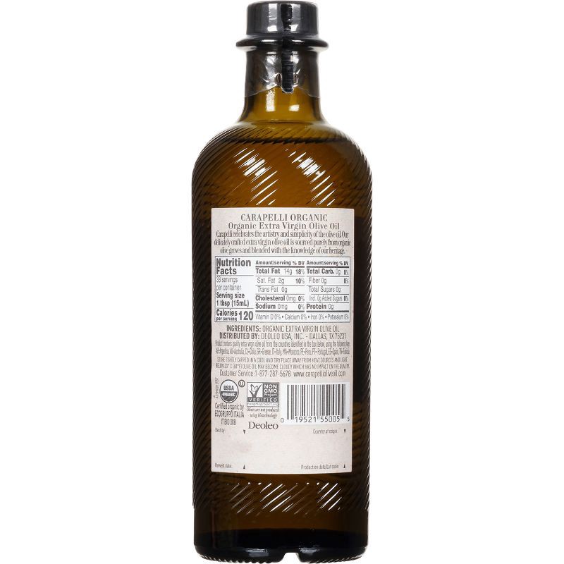 slide 3 of 6, Carapelli 100% Organic Extra Virgin Olive Oil - 16.9 fl oz, 16.9 fl oz