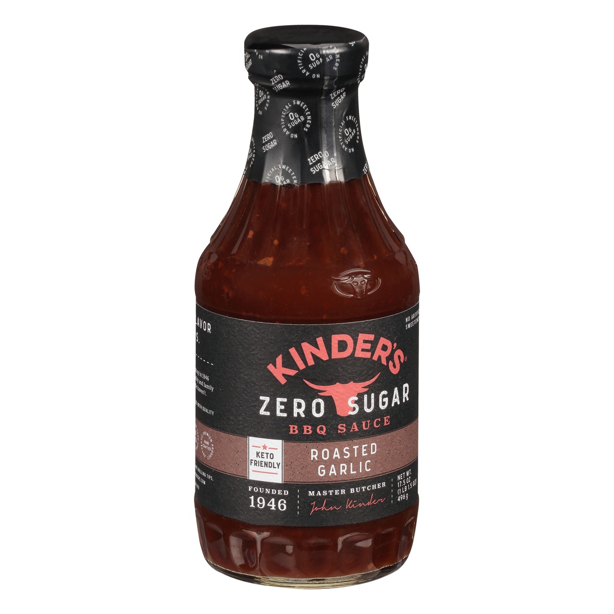 Kinder's Bbq Sauce, Zero Sugar, Roasted Garlic 17.5 oz Shipt