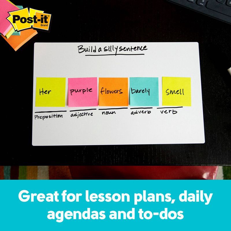 slide 7 of 10, Post-it 3pk 7" x 11.3" Super Sticky Dry Erase Sheets, 3 ct