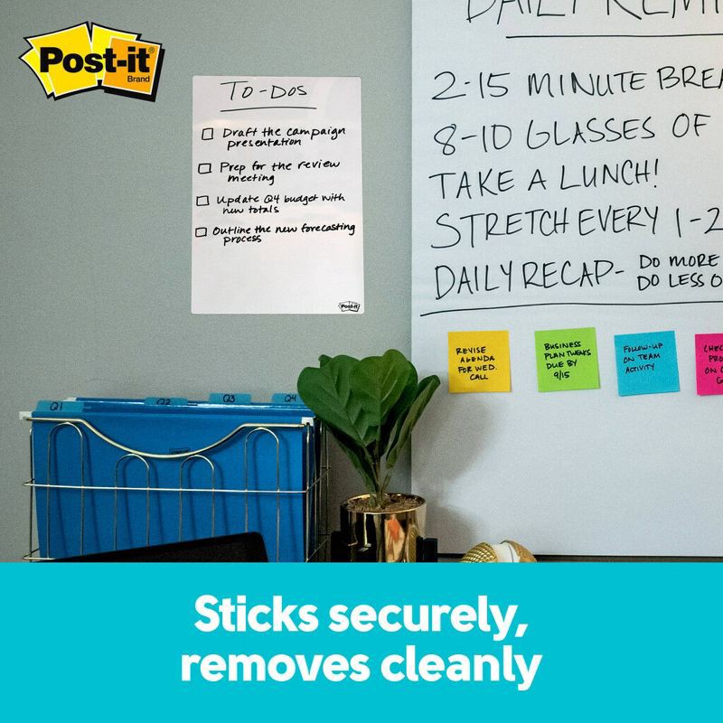 slide 5 of 10, Post-it 3pk 7" x 11.3" Super Sticky Dry Erase Sheets, 3 ct